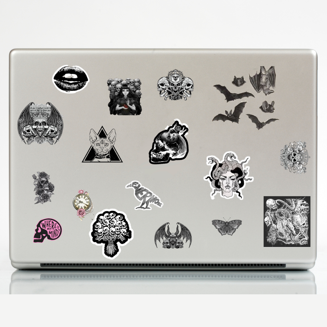 42'li Gothic Witcher Grunge Sticker Seti-Fairygrunge Etiket Seti