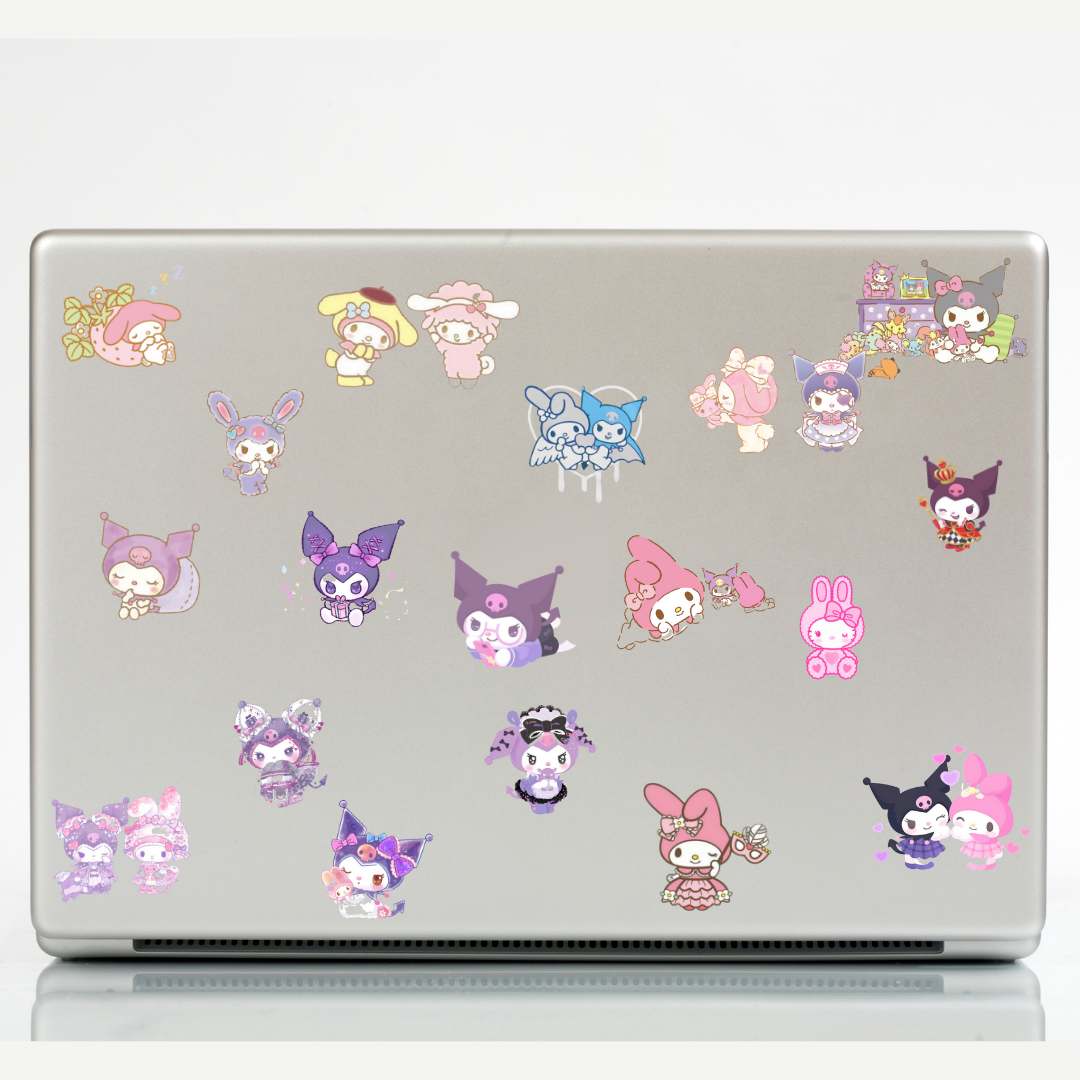 39'lu Sanrio Kuromi Sticker, Cute Sticker Etiket Seti