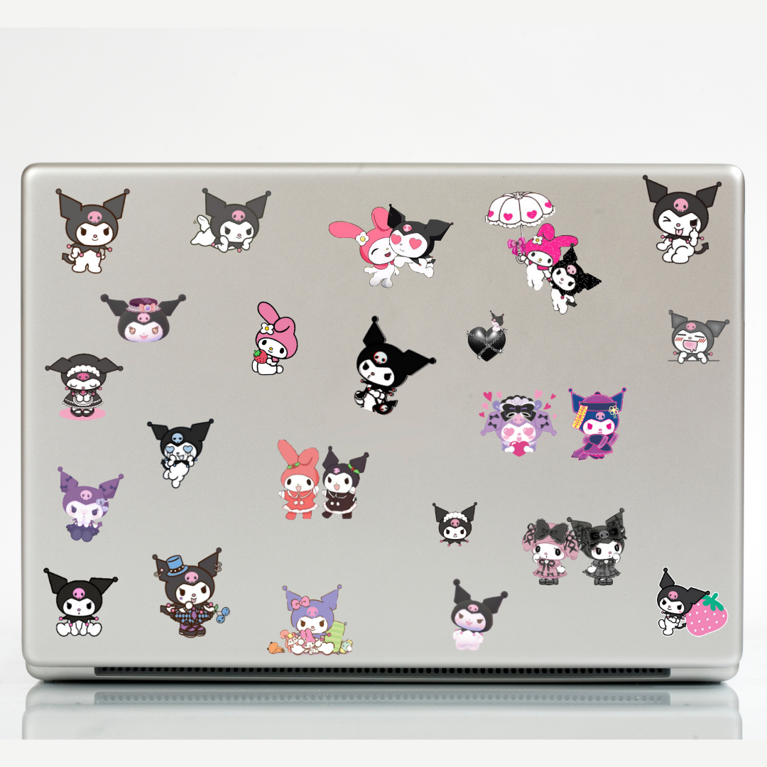 45'li Sanrio Kuromi Sticker, Cute Sticker Etiket Seti