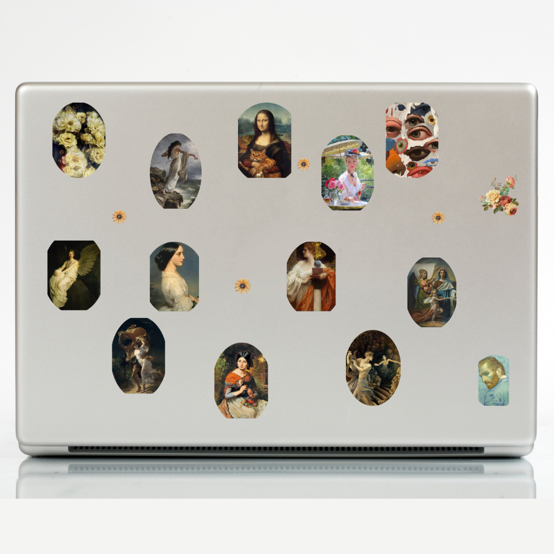 53 Adet Fairy Art Rönesans Sticker Seti-Sanat Temalı Etiket Seti