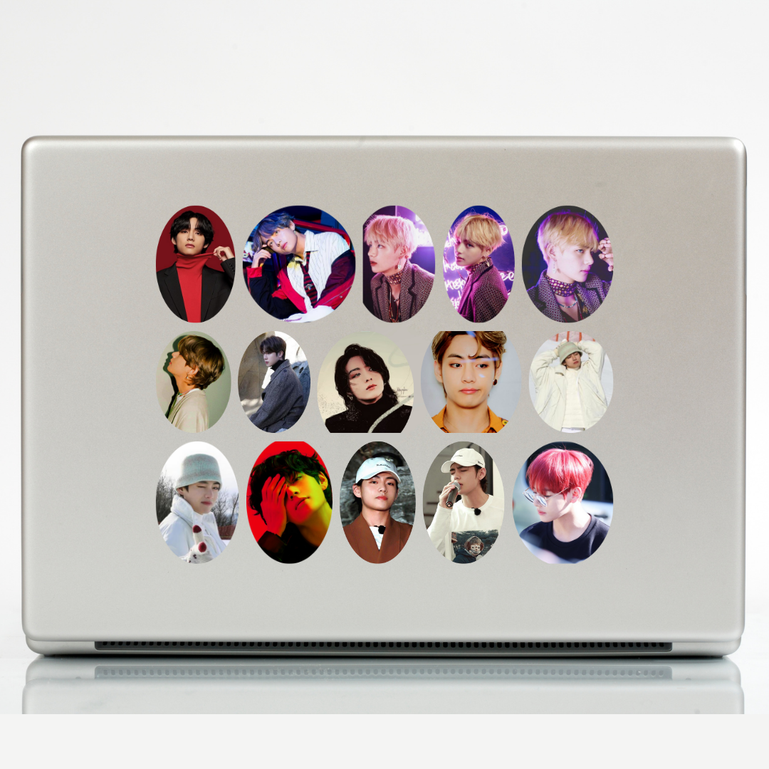 32 Adet KPOP BTS Taehyung Sticker Seti-BTS Etiket Seti