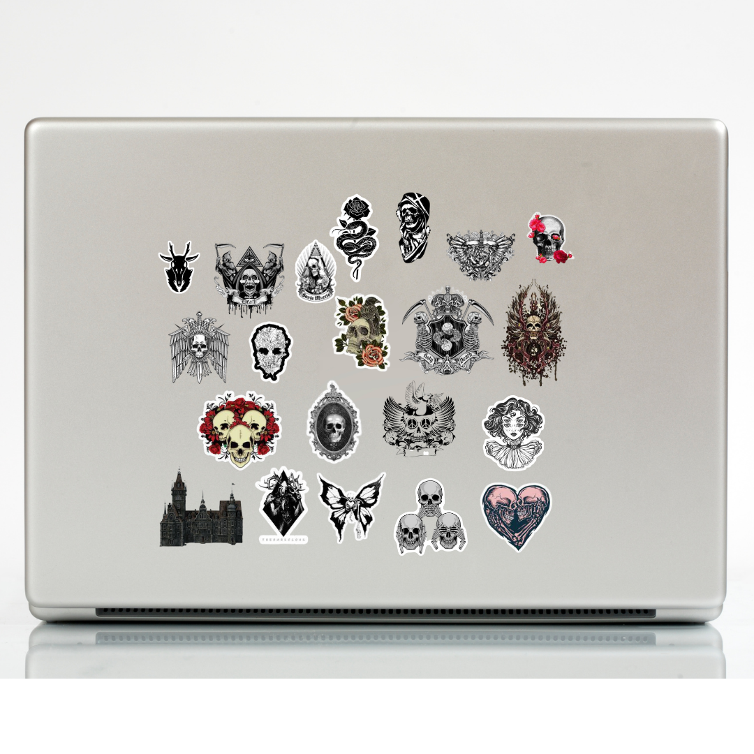83'lü Fairy Grunge Gotik, Goth Sticker Etiket Seti