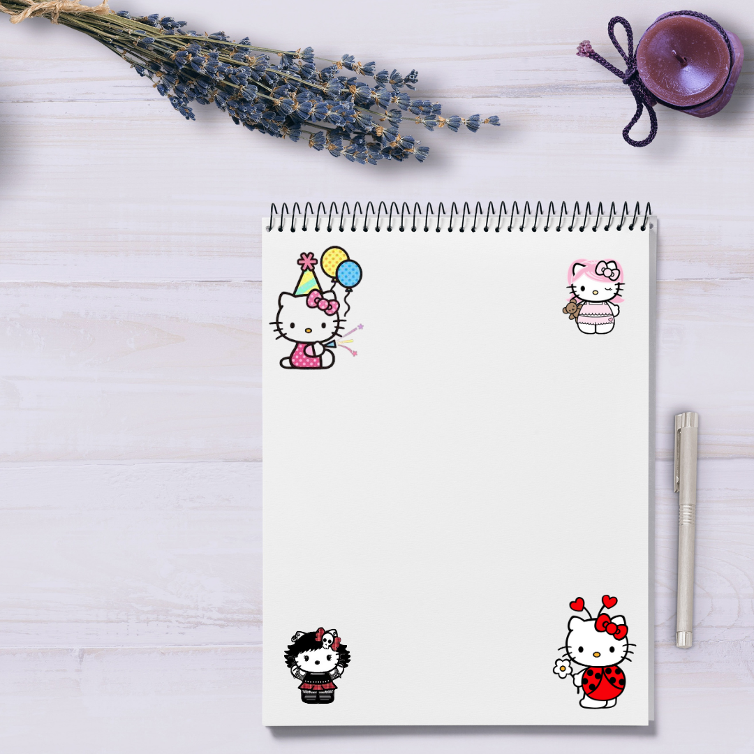 206'lı Hello Kitty Cute-3D Sticker Etiket Seti