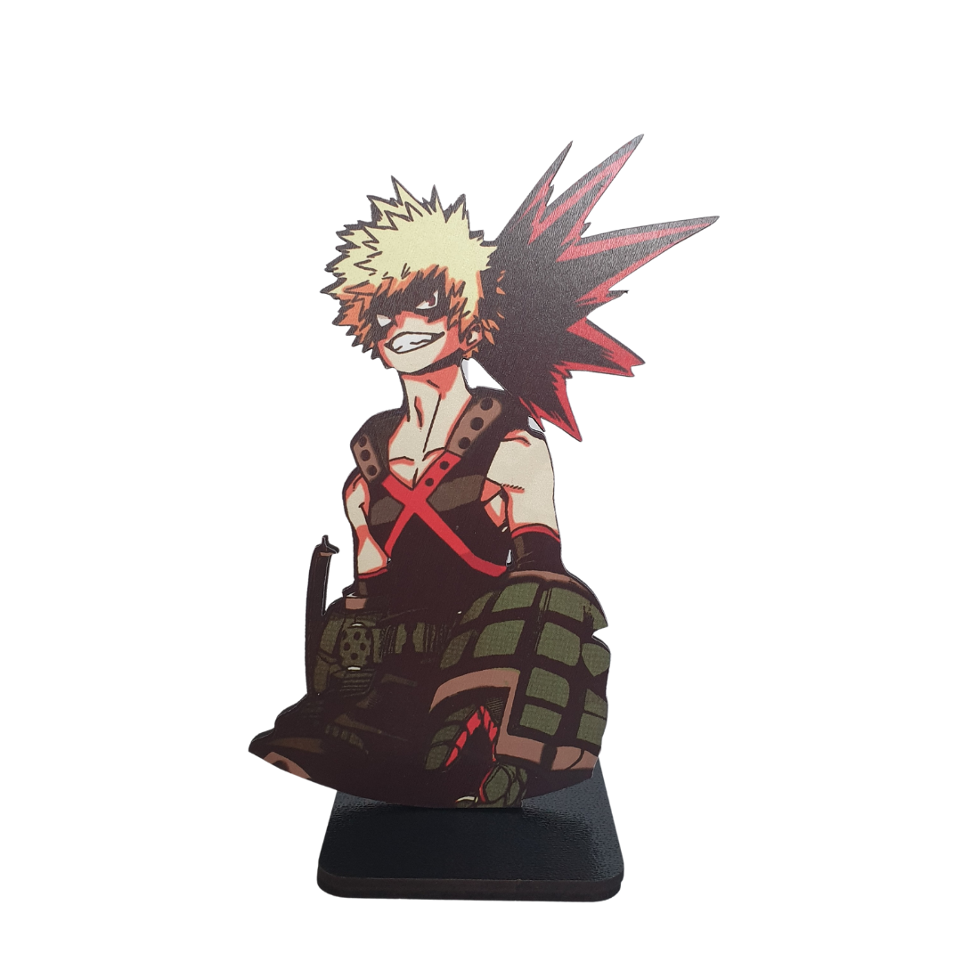 Orora Katsuki Bakugou-My Hero Academia-Anime Ahşap Biblo-Figür