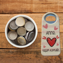 Anne Yaşam Kaynağı Mottolu, Anneler Günü Şişe Açacağı, Gazoz Açacağı-Magnet