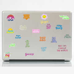 57 adet Good Vibes-Motto Sticker Seti-Motivasyon Etiket Seti