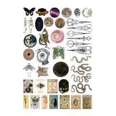 40 adet Fairygrunge Sticker Seti-Fairygrunge Etiket Seti