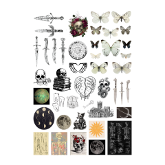 43 adet Fairygrunge Sticker Seti-Fairycore Etiket Seti