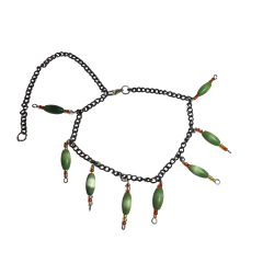 Handmade Yeşil Detaylı Sallantılı Choker-40cm-Ayarlanabilir