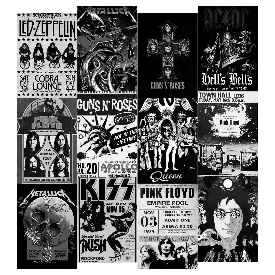 Orora Rock Indie Grunge Gothic Poster Duvar Kağıdı Seti