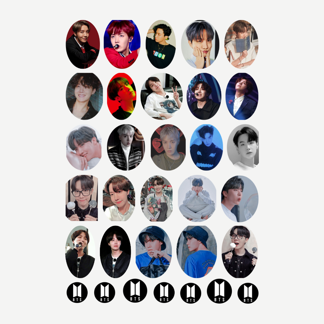 32 Adet KPOP BTS J-Hope Sticker Seti-BTS Etiket Seti