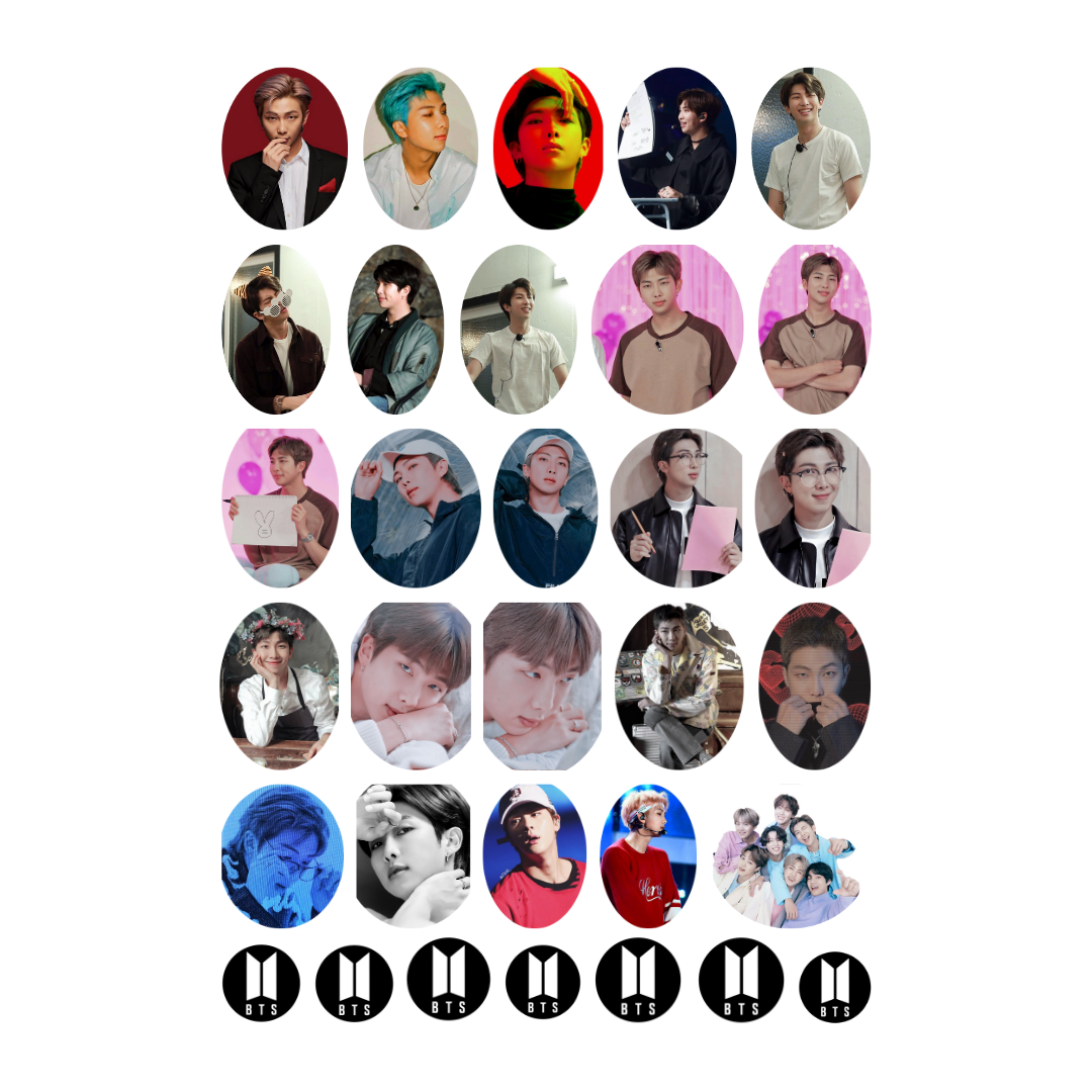 32 Adet KPOP BTS RM Sticker Seti-BTS Etiket Seti