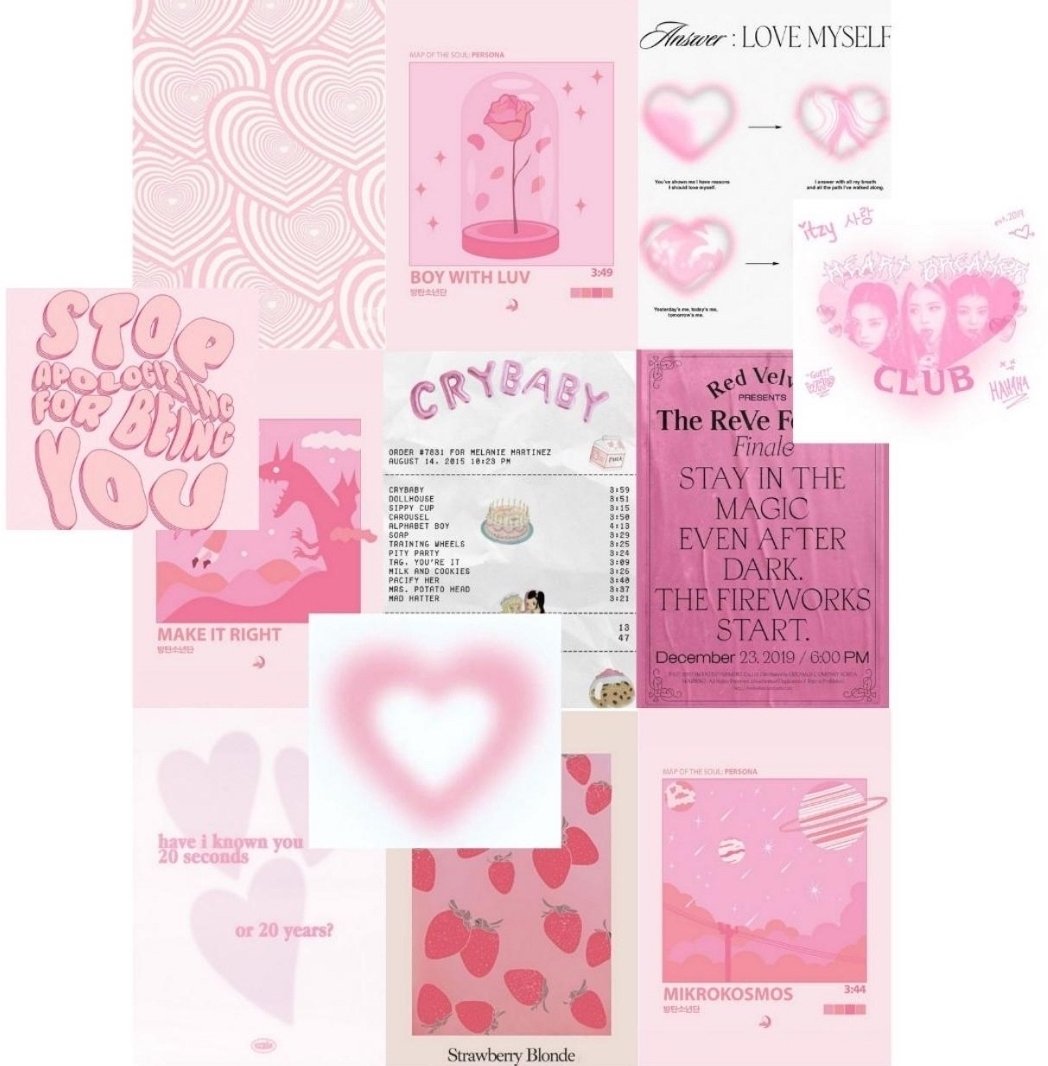 Orora Pinky Kawaii Poster Duvar Kağıdı Seti