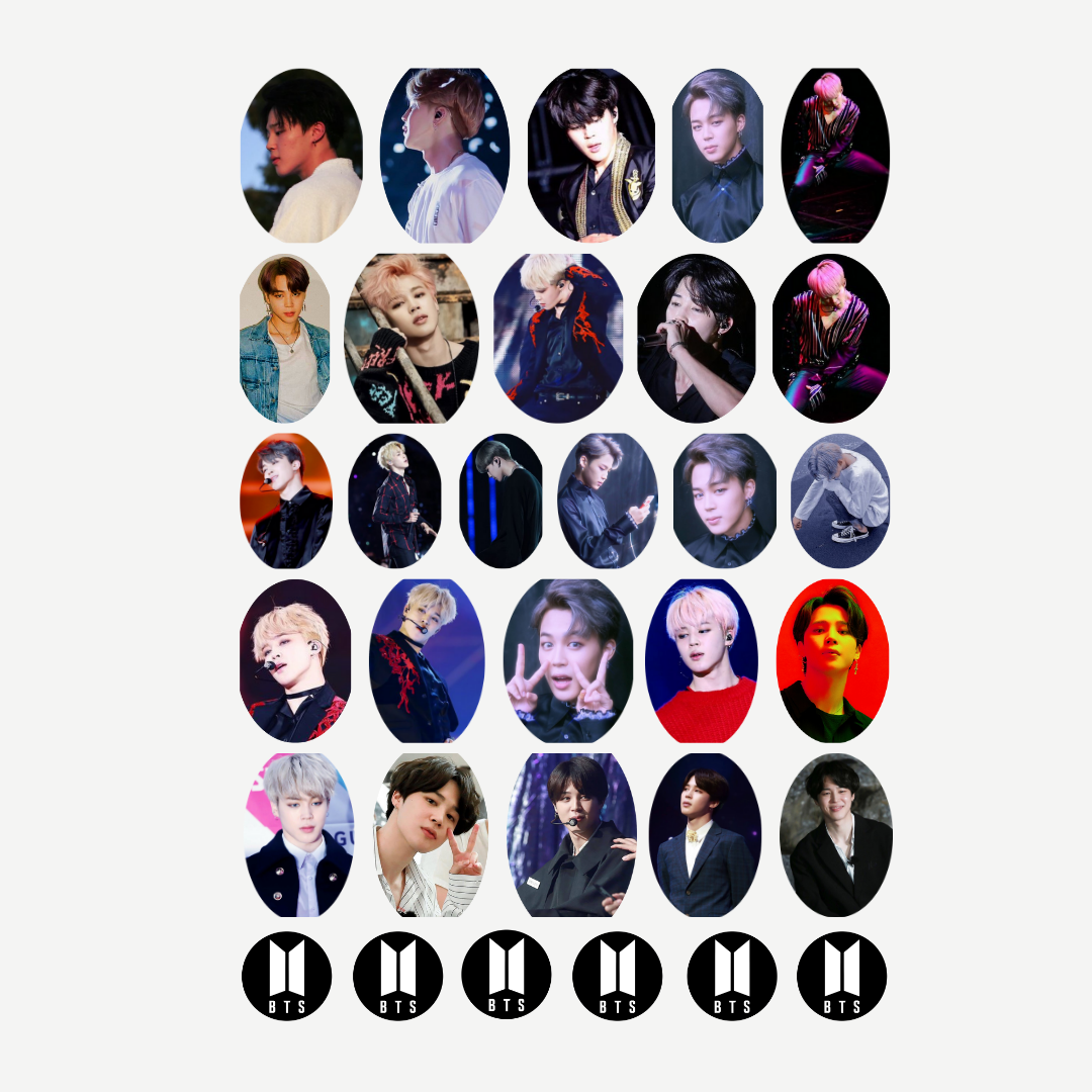 32 Adet KPOP BTS Jimin Sticker Seti-BTS Etiket Seti