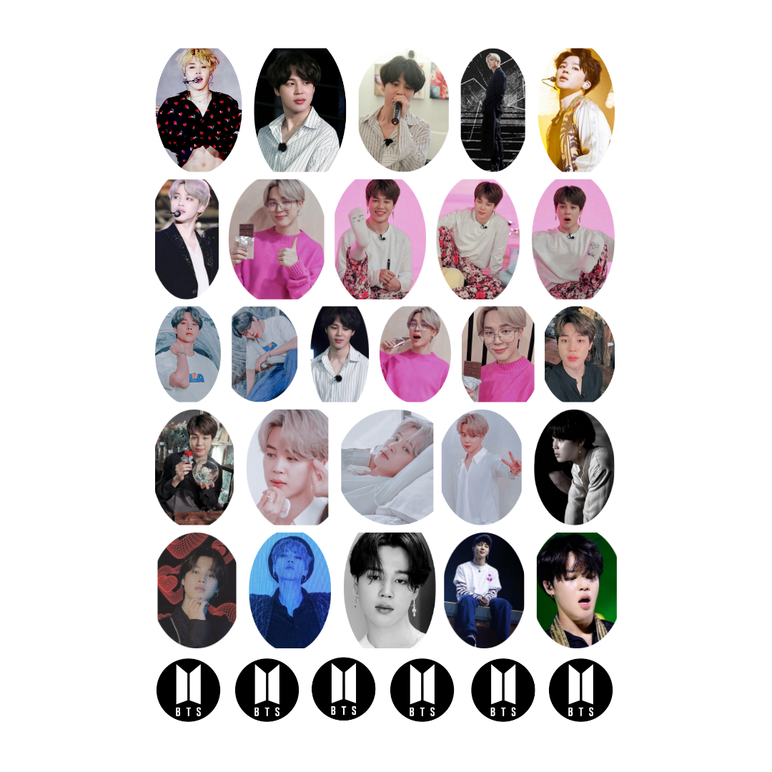 32 Adet KPOP BTS Jimin Sticker Seti-BTS Etiket Seti
