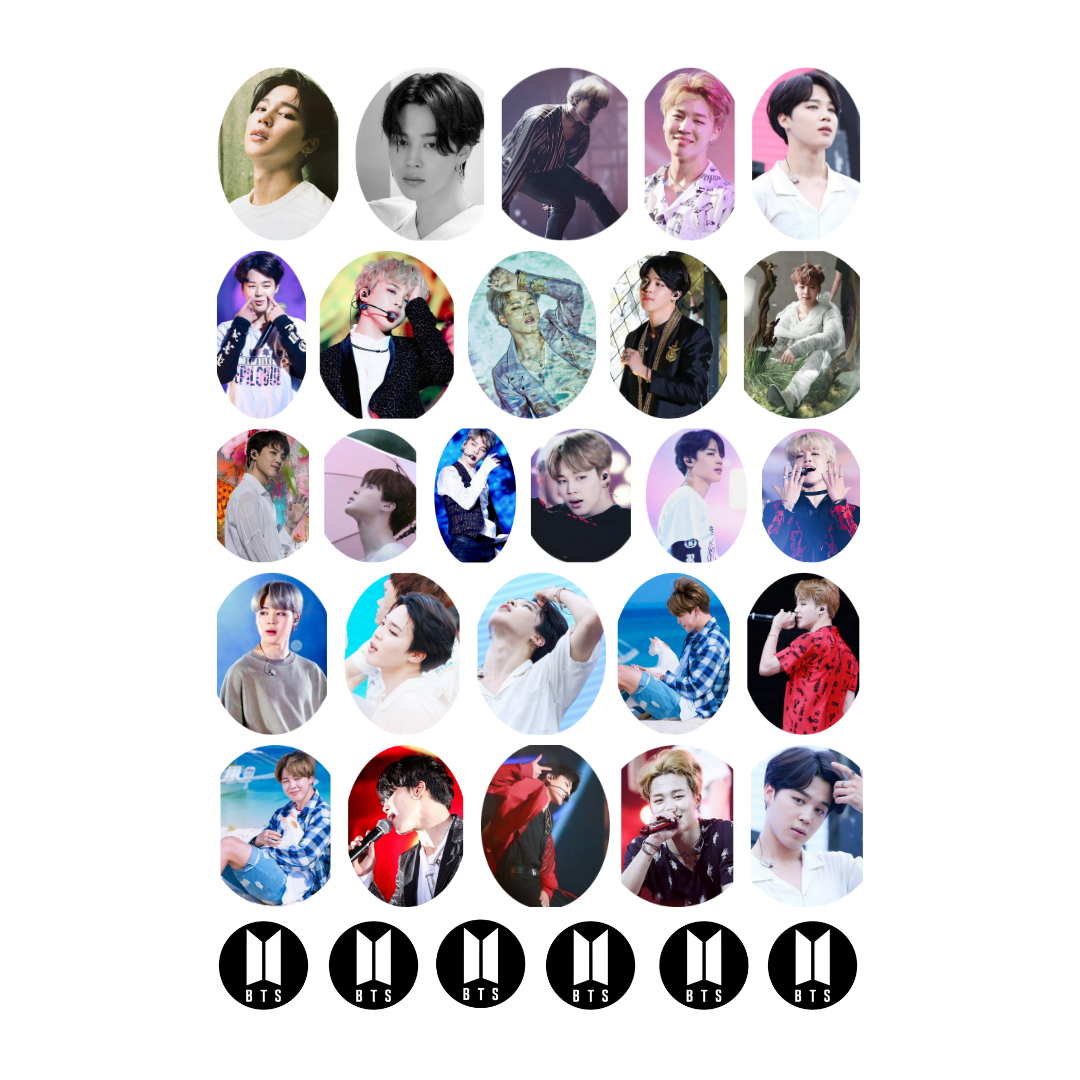 32 Adet KPOP BTS Jimin Sticker Seti-BTS Etiket Seti