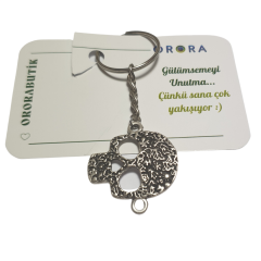 Gümüş Renk 30mm Fairygrunge Kuru Kafa Figürlü Anahtarlık