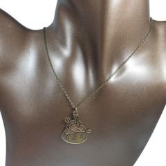 Orora Bronz/Bakır Renk 30mm Anime Totoro Figürlü Kolye