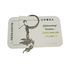 Gümüş Renk Gotik Fairygrunge Melek Figürlü Anahtarlık