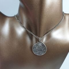 Orora Bronz/Gümüş Renk 30mm Fairycore Çiçek Figürlü Kolye