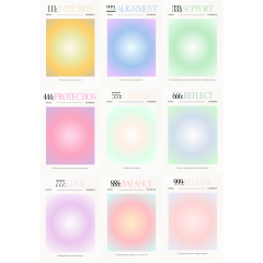 Aura Poster Seti-Angel Numbers Poster Seti-9 Adet