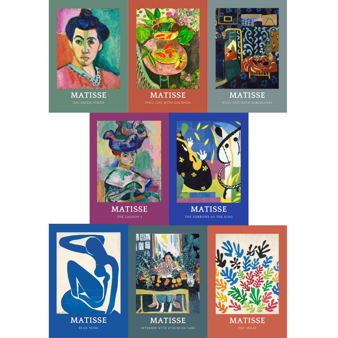 Matisse Vintage, Fine Art Poster Seti-Dekor - 8 Adet