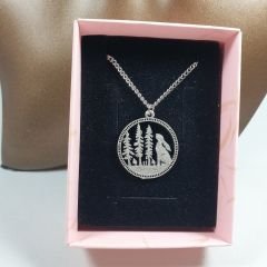 Orora Gümüş Renk 30mm Fairycore Cottagecore Tavşan Figürlü Kolye