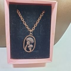 Orora Gümüş/Bakır Renk 25mm Mantar Figürlü Kolye