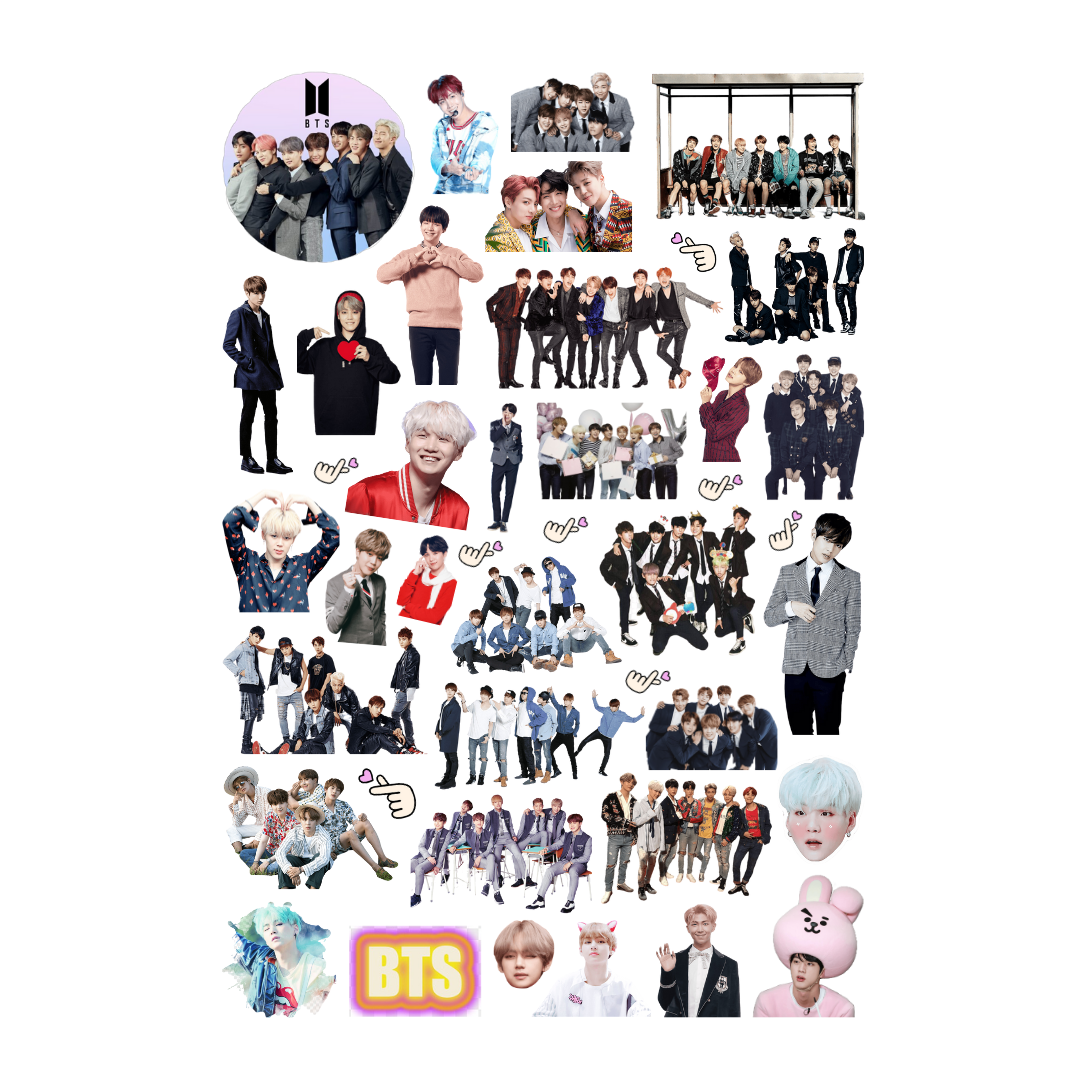 43 Adet KPOP BTS Sticker Seti-BTS Etiket Seti