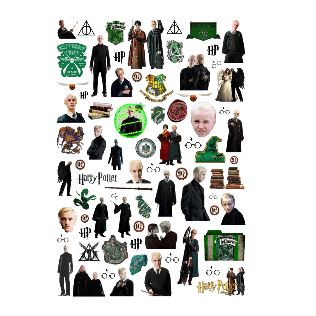 75 Adet Harry Potter Draco Malfoy Sticker Seti-HP Etiket Seti
