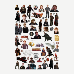 59 Adet Harry Potter Ron Weasley Sticker Seti-HP Etiket Seti