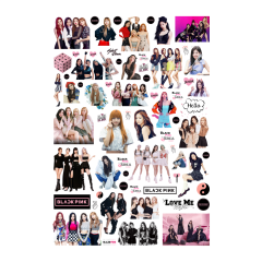 66 Adet KPOP Blackpink Sticker -Blackpink Etiket Seti