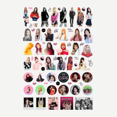 70 Adet KPOP Blackpink Sticker -Blackpink Etiket Seti