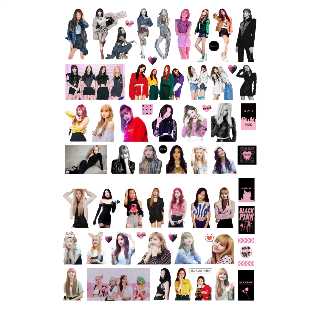 61 Adet KPOP Blackpink Sticker -Blackpink Etiket Seti