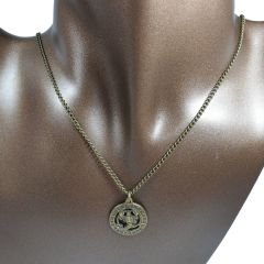 Orora Bronz/Gümüş/Bakır Renk 22mm Akrep Burcu Figürlü Kolye