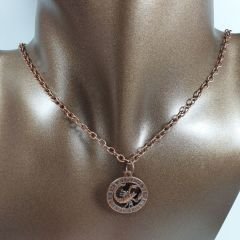 Orora Bronz/Gümüş/Bakır Renk 22mm Akrep Burcu Figürlü Kolye