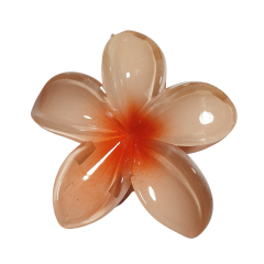 Hawai Toka, Fairycore Çiçek Figürlü Mandal Toka-Tekli-8cm-Turuncu