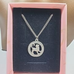 Orora Bronz/Gümüş/Bakır Renk 22mm Aslan Burcu Figürlü Kolye