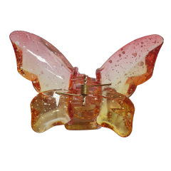 Fairycore Kelebek Figürlü Mandal Toka-Tekli-Benekli-8cm-Kırmızı