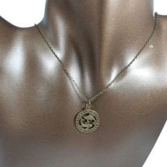 Orora Bronz/Gümüş/Bakır Renk 22mm Balık Burcu Figürlü Kolye