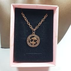 Orora Bronz/Gümüş/Bakır Renk 22mm Balık Burcu Figürlü Kolye