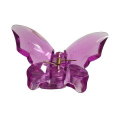 Fairycore Kelebek Figürlü Mandal Toka-Tekli-8cm-Koyu Pembe