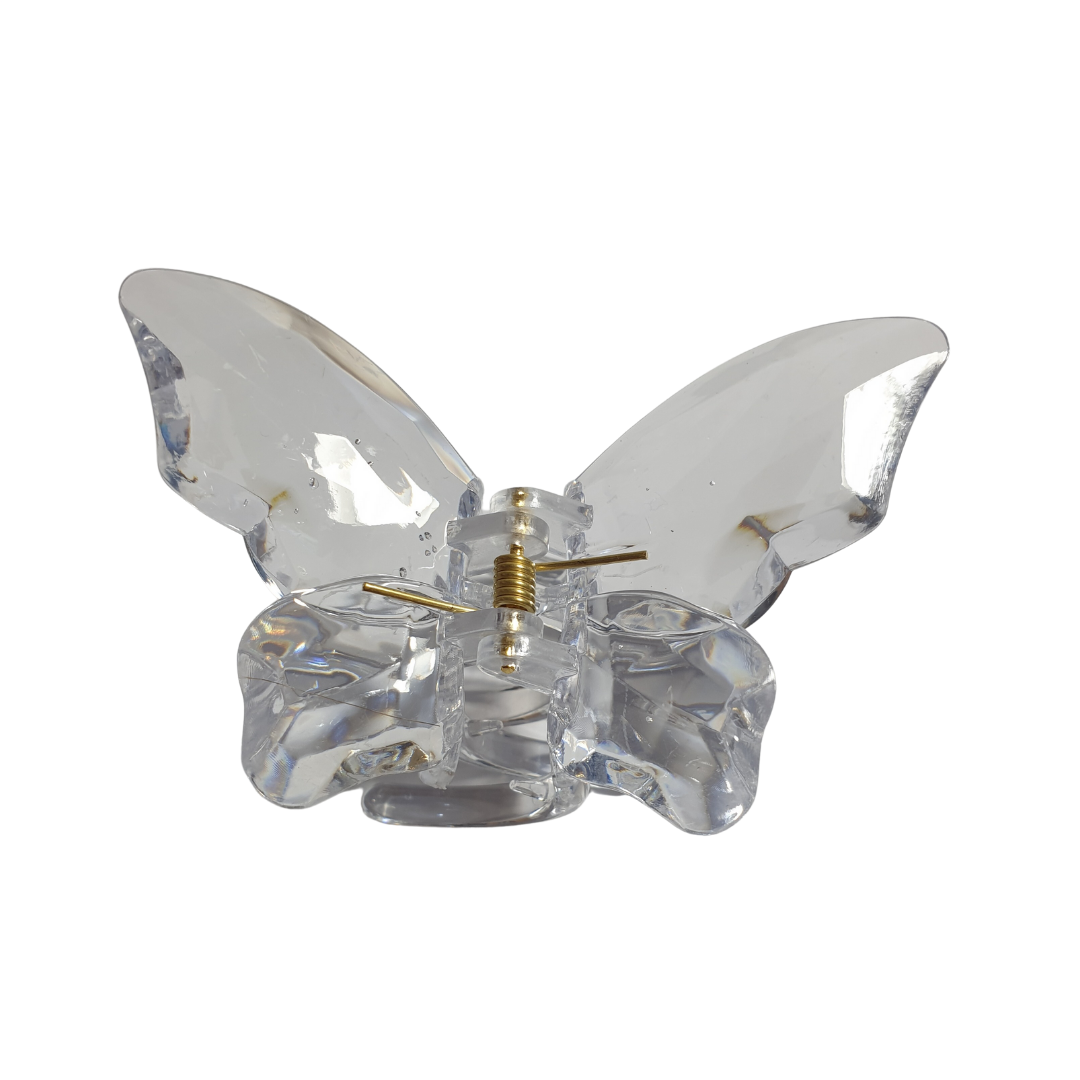 Fairycore Kelebek Figürlü Mandal Toka-Tekli-8cm-Beyaz