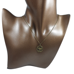 Orora Bronz/Gümüş/Bakır Renk 22mm Boğa Burcu Figürlü Kolye