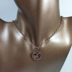 Orora Gümüş/Bakır/Bronz Renk 25mm Koç Burcu Figürlü Kolye