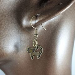 Orora Bronz Renk 12mm Space Roket Figürlü Küpe