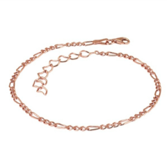 Gümüş Rose Renk Zincir Halhal-4mm