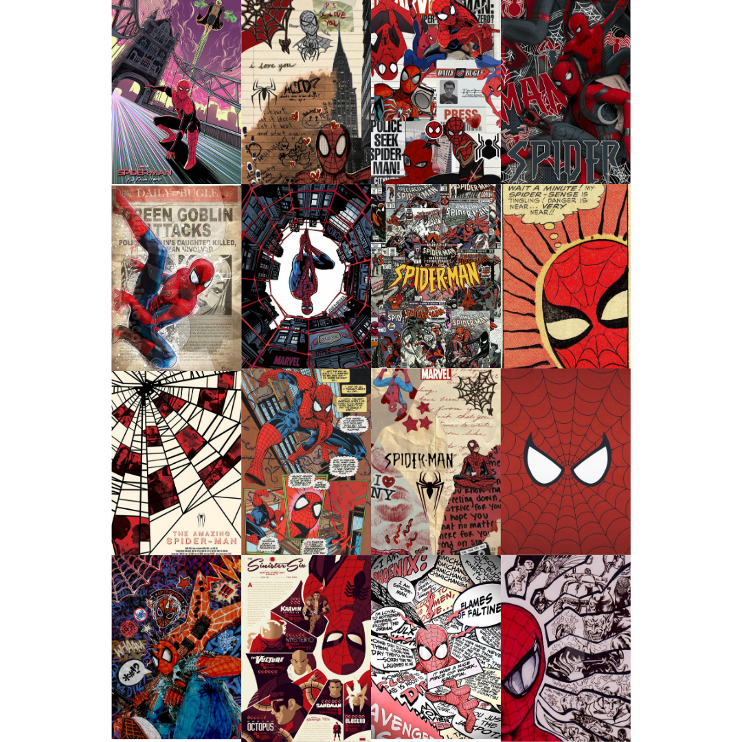 Marvel Spiderman Poster Seti- 16 Adet-A5