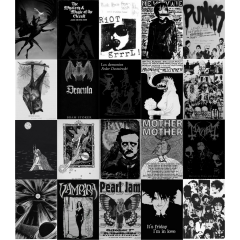 Punk Gotik Poster Seti- 20 Adet-A5