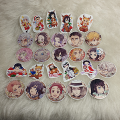 26lı Şeffaf/Beyaz Demon Slayer Anime Sticker Seti